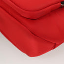 PRADA Hand Bag Nylon Red Silver Auth 123522V-16