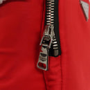 PRADA Hand Bag Nylon Red Silver Auth 123522V-18