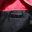 PRADA Hand Bag Nylon Red Silver Auth 123522V-20