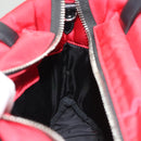 PRADA Hand Bag Nylon Red Silver Auth 123522V-21