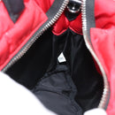 PRADA Hand Bag Nylon Red Silver Auth 123522V-22