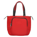 PRADA Hand Bag Nylon Red Silver Auth 123522V-2