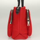 PRADA Hand Bag Nylon Red Silver Auth 123522V-4
