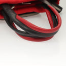 PRADA Hand Bag Nylon Red Silver Auth 123522V-7