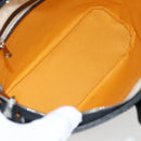 GOYARD Herringbone Hand Bag PVC Leather Black Silver Auth 123524M-18