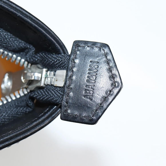 GOYARD Herringbone Hand Bag PVC Leather Black Silver Auth 123524SAM