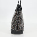 GOYARD Herringbone Hand Bag PVC Leather Black Silver Auth 123524M-4