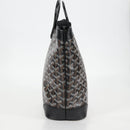GOYARD Herringbone Hand Bag PVC Leather Black Silver Auth 123524M-5