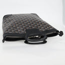 GOYARD Herringbone Hand Bag PVC Leather Black Silver Auth 123524M-6