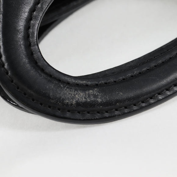 GOYARD Herringbone Hand Bag PVC Leather Black Silver Auth 123524M