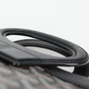 GOYARD Herringbone Hand Bag PVC Leather Black Silver Auth 123524M-9