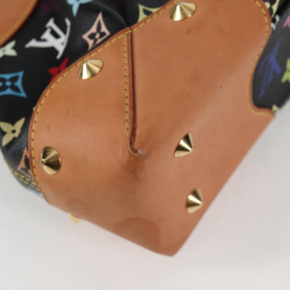 LOUIS VUITTON Monogram Multicolor Judy MM Bag 2Way Black M40256 LV Auth 123526V