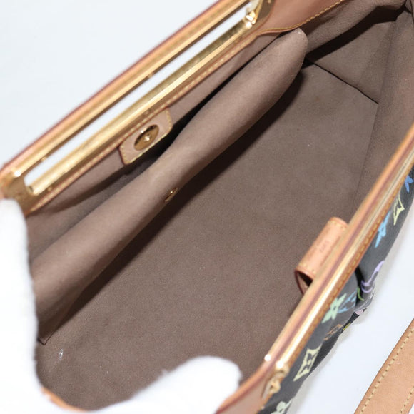 LOUIS VUITTON Monogram Multicolor Judy MM Bag 2Way Black M40256 LV Auth 123526V