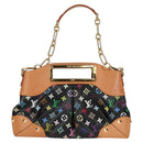 LOUIS VUITTON Monogram Multicolor Judy MM Bag 2Way Black M40256 LV Auth 123526V-2