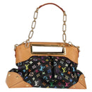 LOUIS VUITTON Monogram Multicolor Judy GM Tasche 2way Schwarz M40254 LV Auth 123527V-1