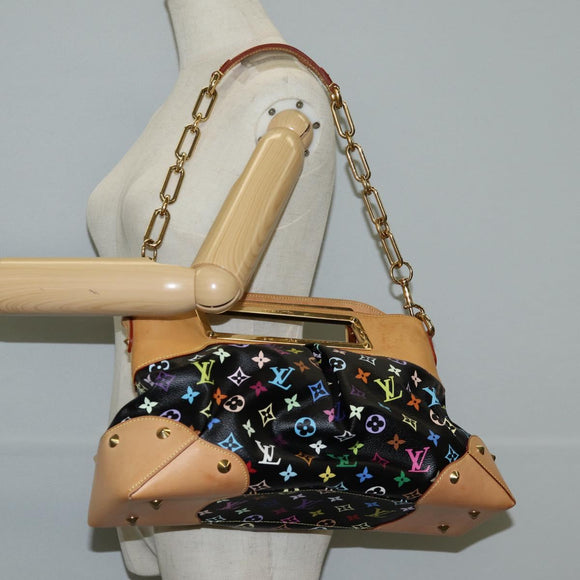 LOUIS VUITTON Monogram Multicolor Judy GM Bag 2way Black M40254 LV Auth 123527V