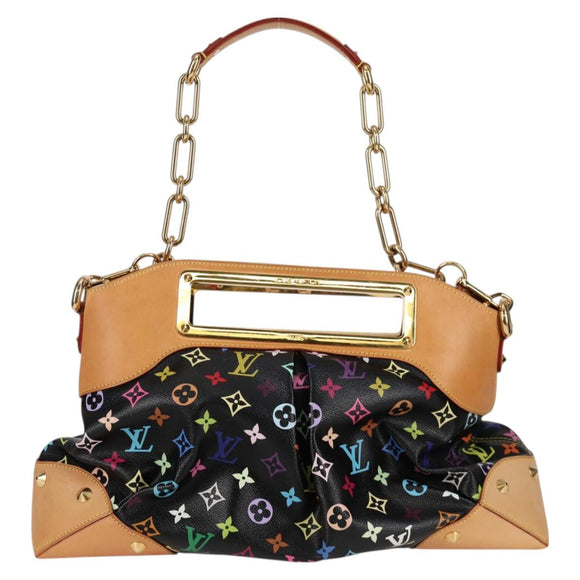 LOUIS VUITTON Monogram Multicolor Judy GM Bag 2way Black M40254 LV Auth 123527V