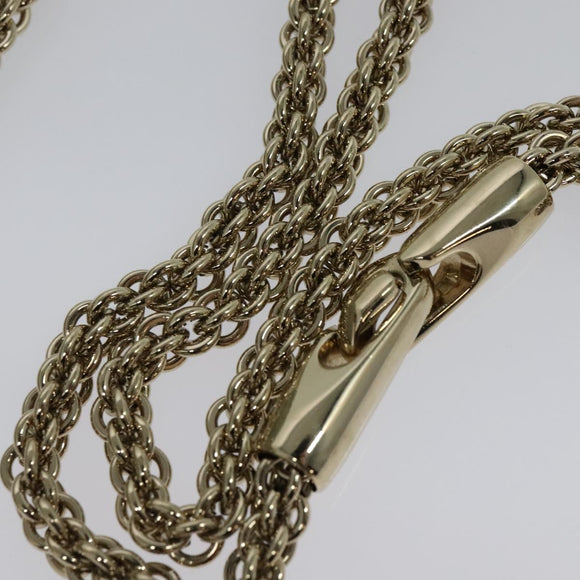 VALENTINO Studs Chain Shoulder Bag Suede Light Blue Silver Auth 123555