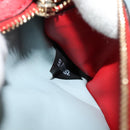 VALENTINO Studs Chain Shoulder Bag Suede Light Blue Silver Auth 123555-12