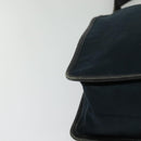 GUCCI Shoulder Bag Canvas Navy Gold 90657 Auth 123560-10