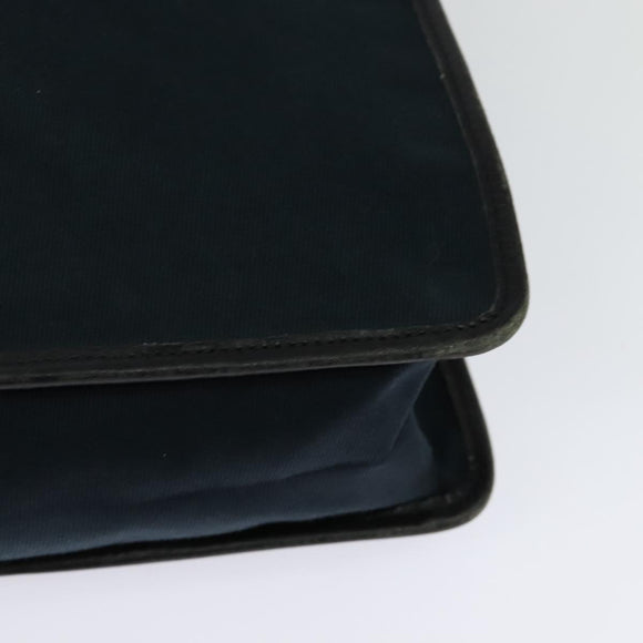 GUCCI Shoulder Bag Canvas Navy Gold 90657 Auth 123560