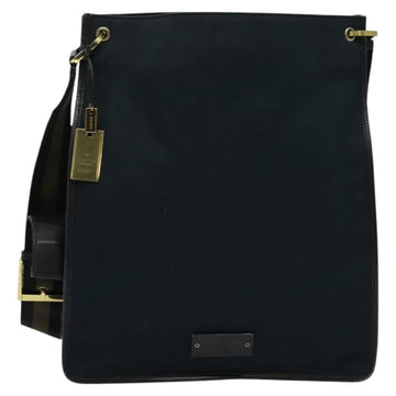 GUCCI Shoulder Bag Canvas Navy Gold 90657 Auth 123560 - 0