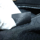 GUCCI Shoulder Bag Canvas Navy Gold 90657 Auth 123560-21