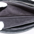 FENDI Monster Clutch Bag Leather Black Silver Auth 123564-10