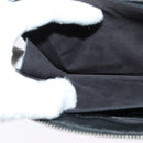 FENDI Monster Clutch Bag Leather Black Silver Auth 123564-18