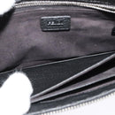 FENDI Monster Clutch Bag Leather Black Silver Auth 123564-19