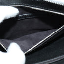 FENDI Monster Clutch Bag Leather Black Silver Auth 123564-11