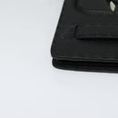 FENDI Monster Clutch Bag Leather Black Silver Auth 123564-7