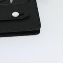 FENDI Monster Clutch Bag Leather Black Silver Auth 123564-14