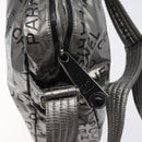 CHANEL Unlimited Shoulder Bag Nylon Silver CC Auth 123569-10