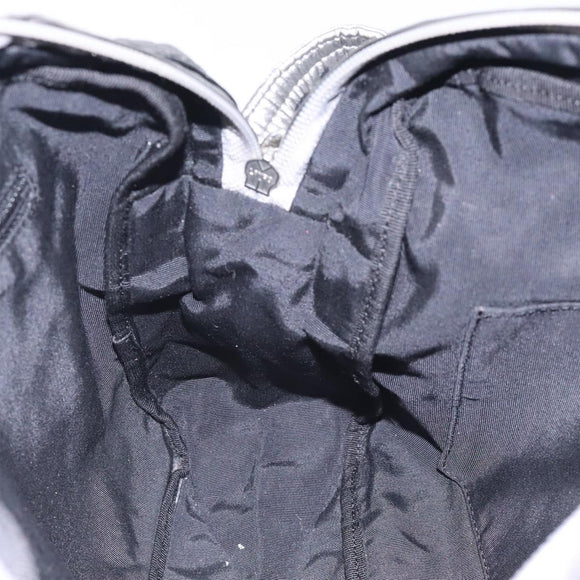 CHANEL Unlimited Shoulder Bag Nylon Silver CC Auth 123569