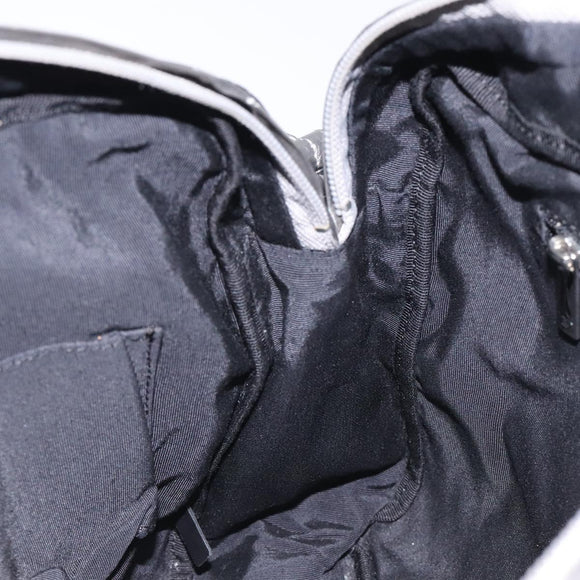 CHANEL Unlimited Shoulder Bag Nylon Silver CC Auth 123569