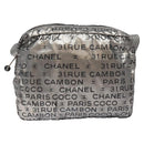 CHANEL Unlimited Shoulder Bag Nylon Silver CC Auth 123569-13