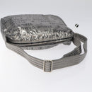 CHANEL Unlimited Shoulder Bag Nylon Silver CC Auth 123569-7