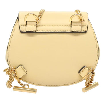 Chloe Drew Chain Mini Backpack Leather Cream Gold Auth 123570 - 0