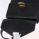 CELINE Handtasche Leder Schwarz Gold Auth 123571-19