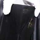 CELINE Handtasche Leder Schwarz Gold Auth 123571-12