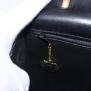 CELINE Handtasche Leder Schwarz Gold Auth 123571-25
