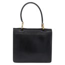 CELINE Handtasche Leder Schwarz Gold Auth 123571-2