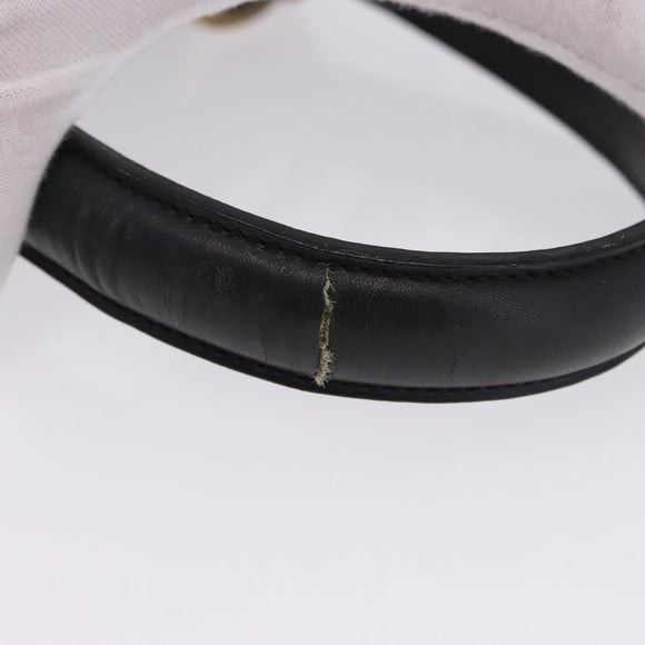 CELINE Handtasche Leder Schwarz Gold Auth 123571