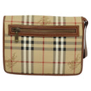 Burberrys Nova Check Clutch Bag PVC Beige Auth 123573-3