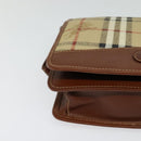 Burberrys Nova Check Clutch Bag PVC Beige Auth 123573-8