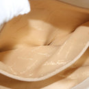 Salvatore Ferragamo Gancini Shoulder Bag Leather White Gold Auth 123574-25