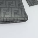 FENDI Zucca Canvas Shoulder Bag PVC Gray Silver Auth 123589V-14