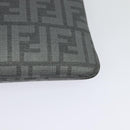 FENDI Zucca Canvas Shoulder Bag PVC Gray Silver Auth 123589V-16