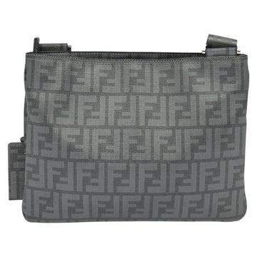 FENDI Zucca Canvas Shoulder Bag PVC Gray Silver Auth 123589V - 0